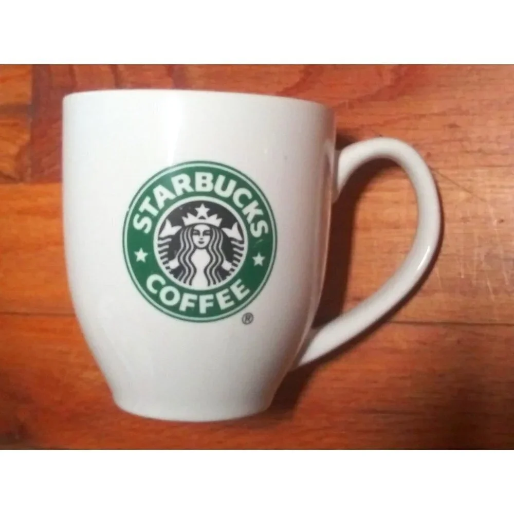 Starbucks 2006 White Coffee Mug Cup Classic Siren Mermaid Logo 15.3 oz